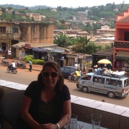 Rev. Kathy overlooking city of Dschang