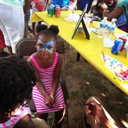 Reaching out in Park Heights - Face painting