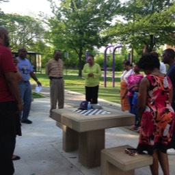 Reaching out in Park Heights -  Prayer Walk before the Reach Out.